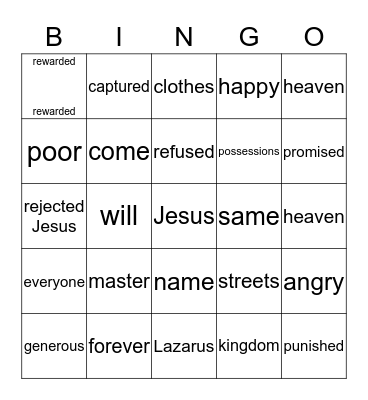 Gospel Project Unit 30 Bingo Card