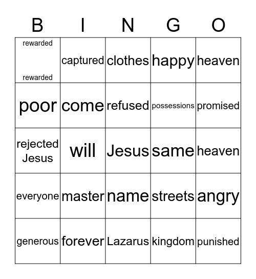 Gospel Project Unit 30 Bingo Card