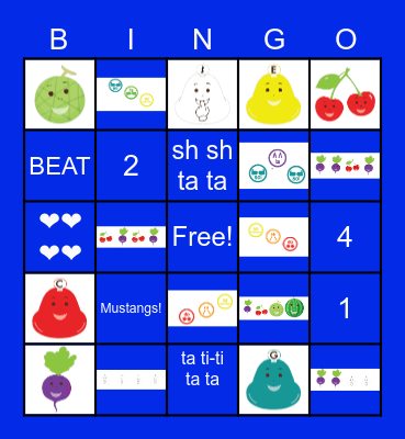 Spring Music Bingo Card