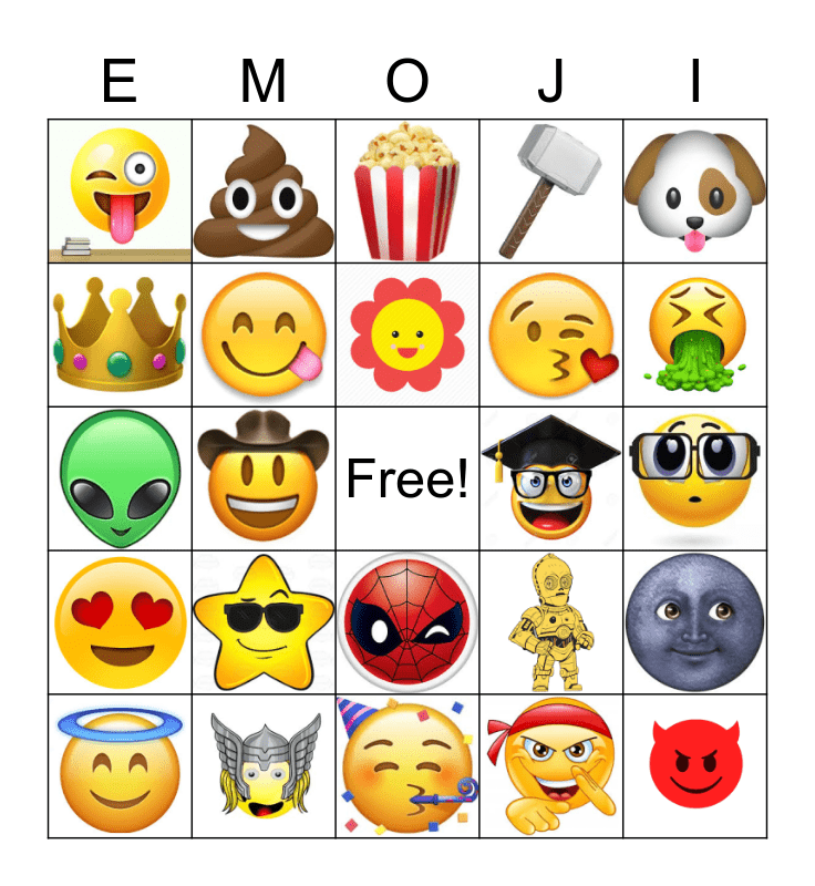 EMOJI BINGO Card