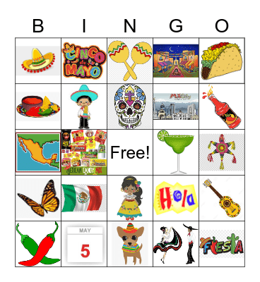 Cinco de Mayo @ TILL Bingo Card