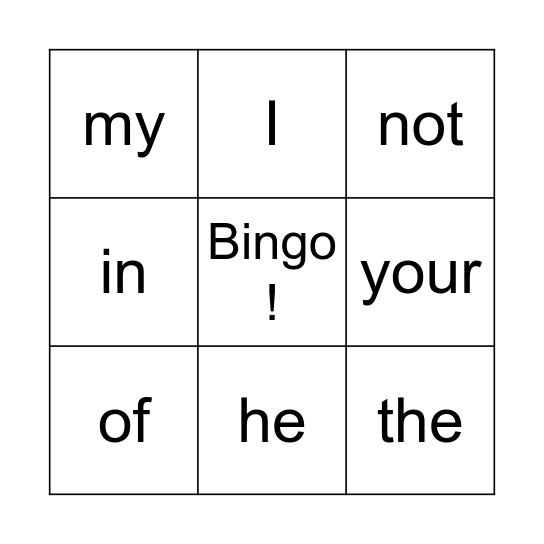 Bingo Card