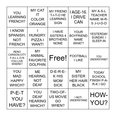 Level I End of Year Review Bingo Card