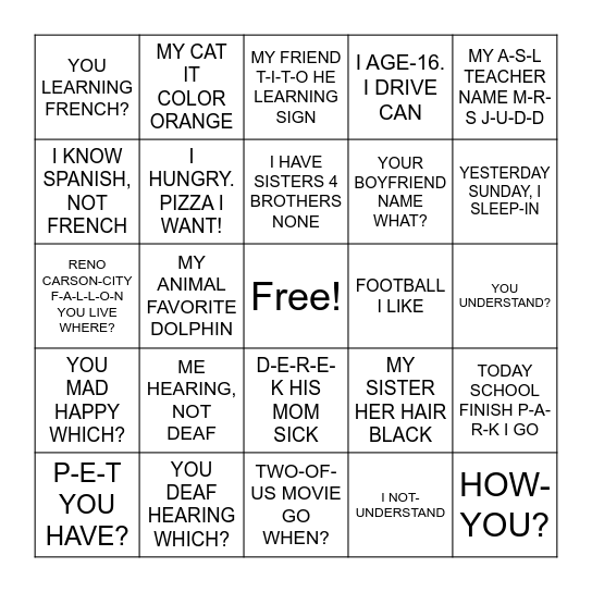 Level I End of Year Review Bingo Card