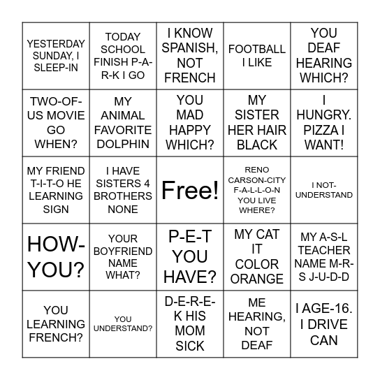 Level I End of Year Review Bingo Card