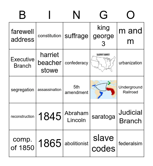 Social Studies Bingo Card