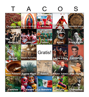 Cinco De Mayo Lotería Bingo Card