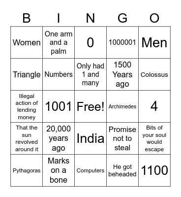 The Story of 1 Bingo Card