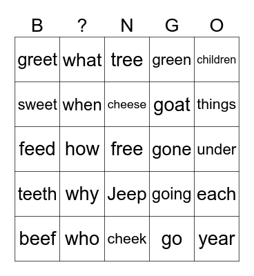 Week of May 3 Bingo Card