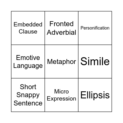 Teacher Model Bingo Card