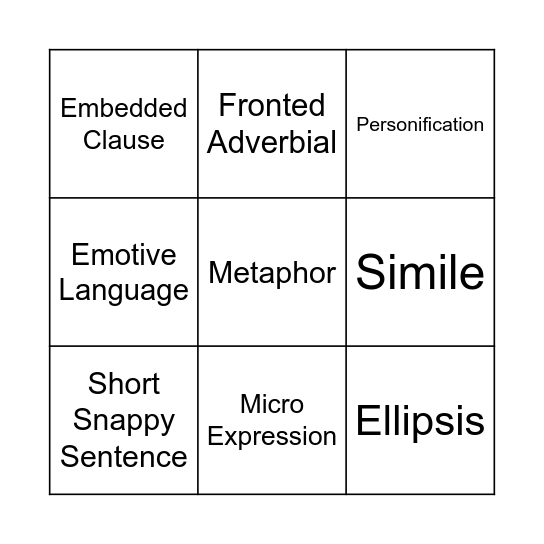 Teacher Model Bingo Card