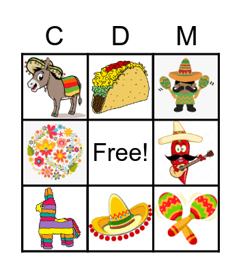 Cinco De Mayo Bingo Card