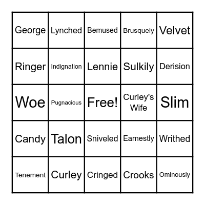 OM&M Part 5 Bingo Card