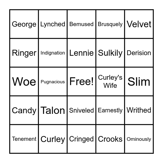 OM&M Part 5 Bingo Card