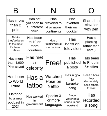 Pilipinos x Pinwheels Bingo Card