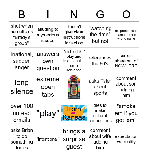 Last Day Bingo Card