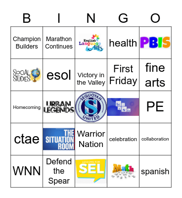 Sequoyah Bingo Card