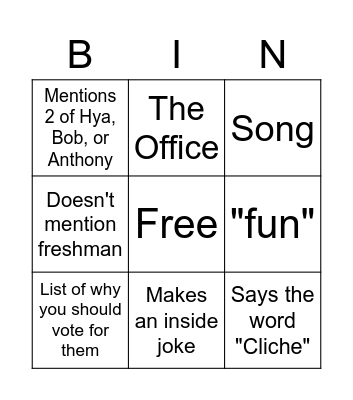 instant outs: Bingo Card