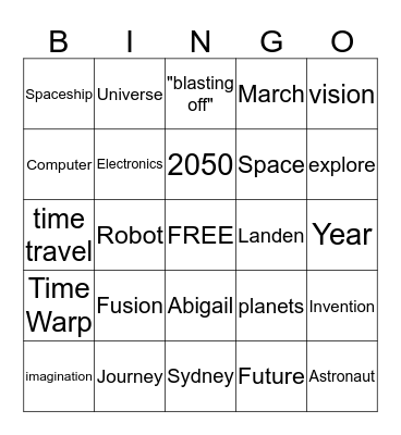 March 2015 Bingo Card