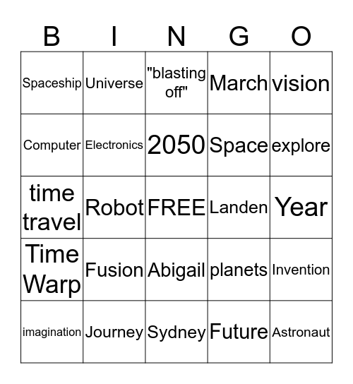 March 2015 Bingo Card