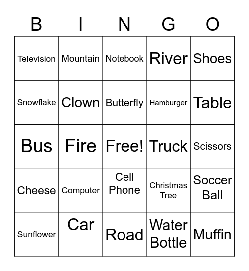 ESL BINGO Card