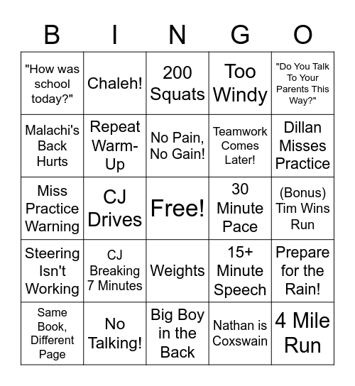 The Bingo Card