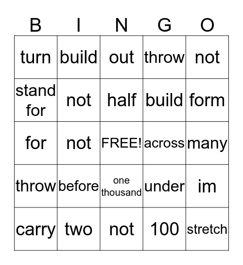 Prefixes, Suffixes, and Root Words Bingo Card