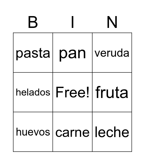 hi Bingo Card