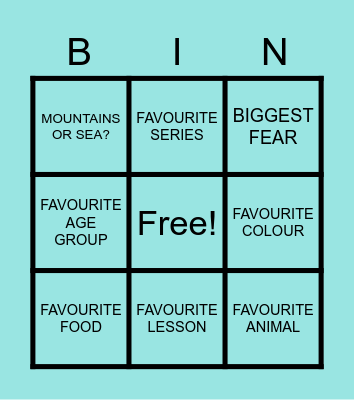 HUMAN BINGO SCHOOL MANAGEMENT Bingo Card