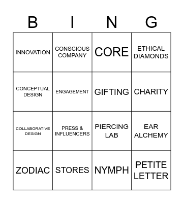 BRAND PILLAR BINGO Card