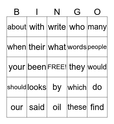 Bingo Card