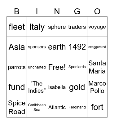 Unit 9 Lesson2 Bingo Card