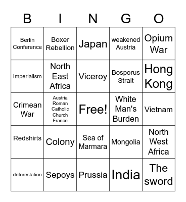 Global BINGO Card