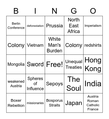 Global BINGO Card