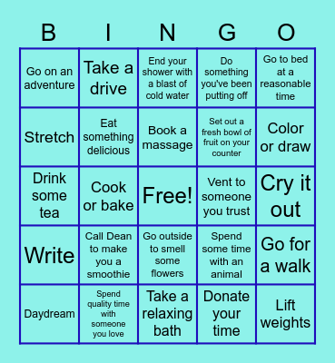 York Hills Bingo Card