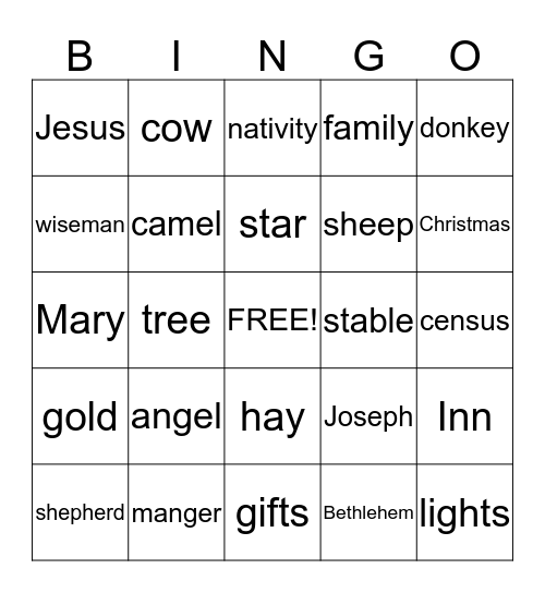 Christmas Bingo Card