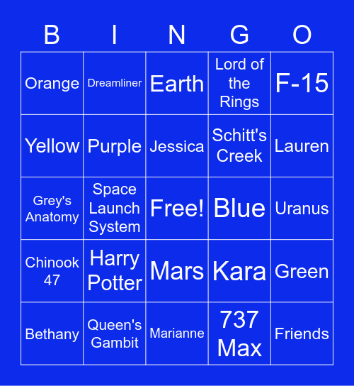 Trivia Bingo Card