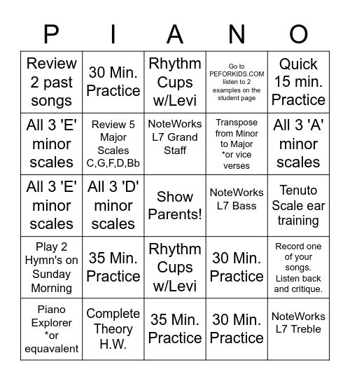 Luke - Round 4 Bingo Card