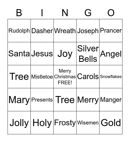 Little Caesars Christamas Bingo  Bingo Card