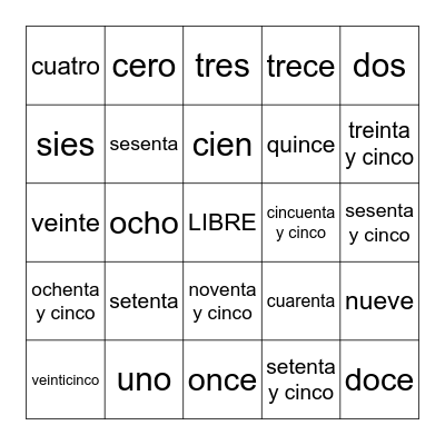 Olé Bingo Card