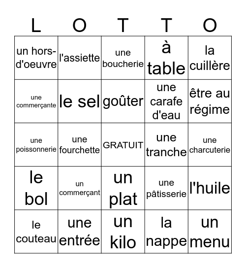 D'Accord 2 U1 LB Bingo Card