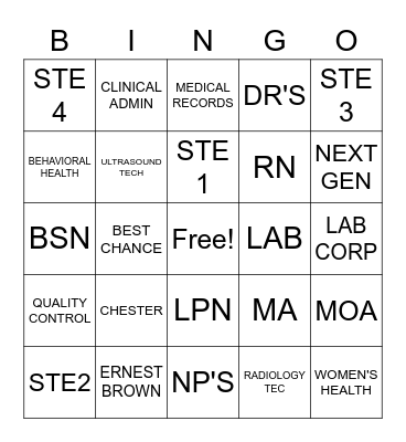 CLINICAL WEEK 2021 Bingo Card