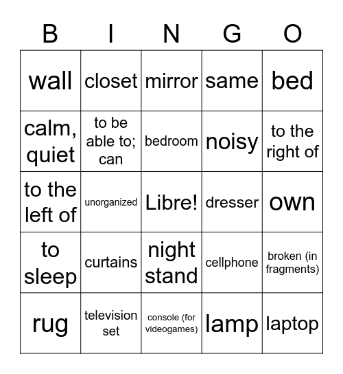 6A Bingo Card