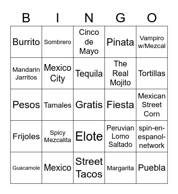 #spin-en-espanol-network Bingo Card