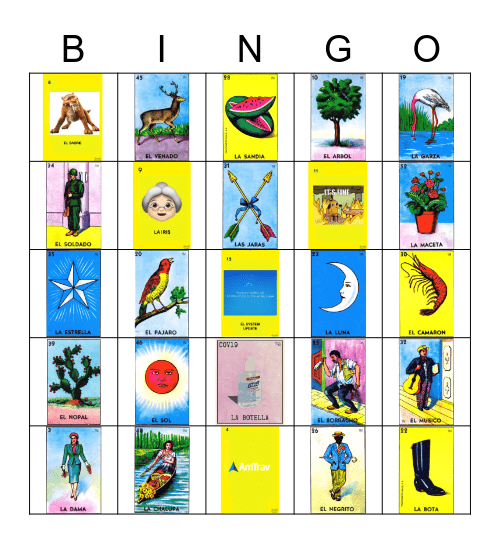 Loteria Bingo Card