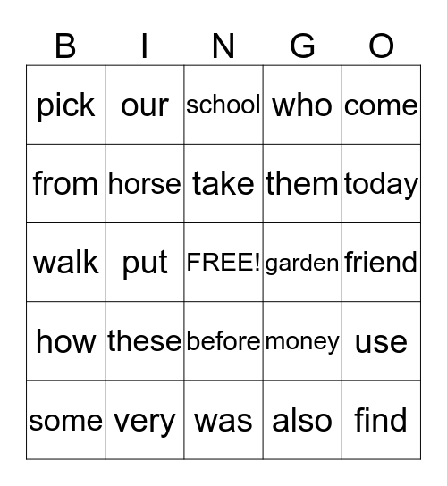 Bingo Card