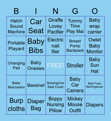 𝔹𝕚𝕒𝕟𝕔𝕒 + 𝔼𝕕𝕨𝕚𝕟𝕘'𝕤 𝔹𝕒𝕓𝕪 𝕊𝕙𝕠𝕨𝕖𝕣 𝔹𝕚𝕟𝕘𝕠! Bingo Card