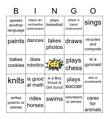 FIND SOMEONE WHO... Bingo Card