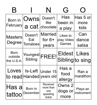 2B1 2015 Bingo Card