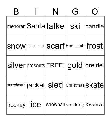 WINTER Bingo Card